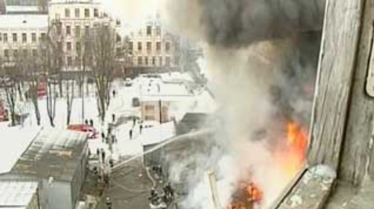 В центре Киева горел режимный объект Минобороны