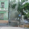 Канализационный фонтан в центре Киева