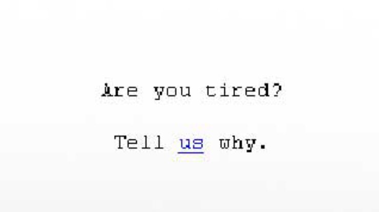 Tired.com: Вы устали? Скажите нам, почему