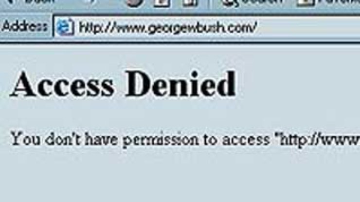 Сайт Буша заблокирован для неамериканских посетителей