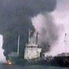 Турецкое судно горит в Черном море