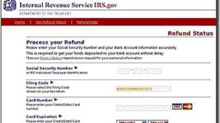 Интернет-мошенники паразитируют на сайте американской налоговой службы