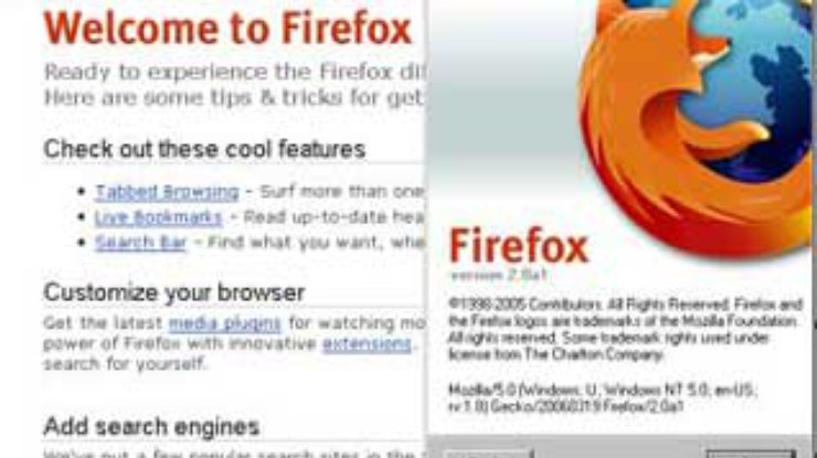 Появилась первая неофициальная альфа-версия Firefox 2.0