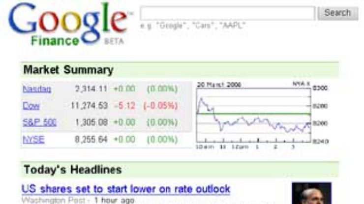 Google запустил бета-версию финансового сервиса
