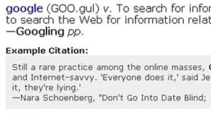 Google обогатил английский язык новым глаголом