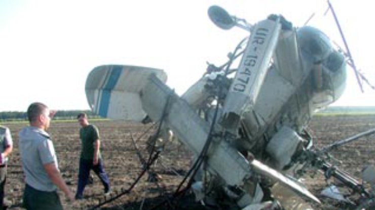 В Николаевской области упал вертолет