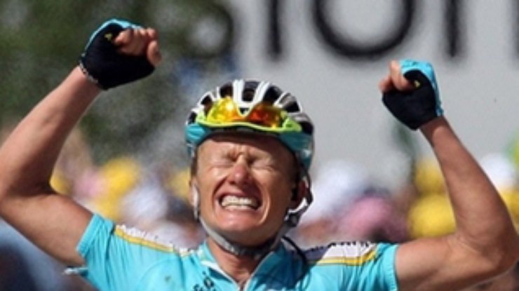 Винокуров стал победителем 15-го этапа "Тур де Франс"