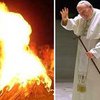 Польские верующие увидели огненного папу римского