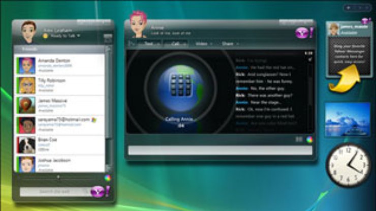 Компания Yahoo выпустила версию Messenger для WIndows Vista