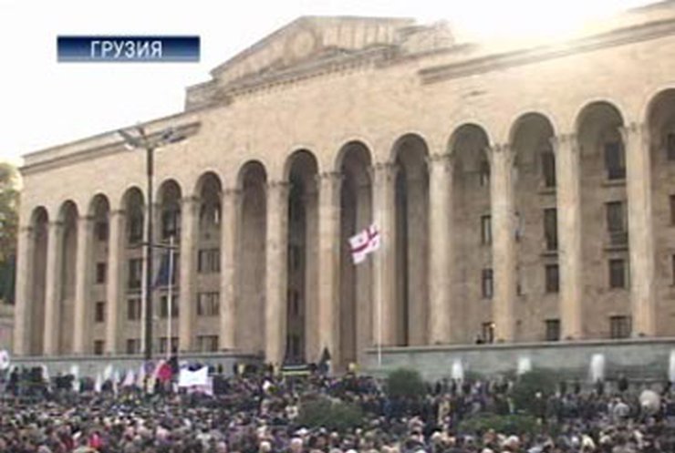 Массовая акция протеста в Грузии