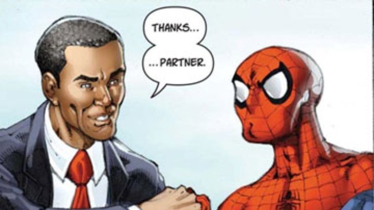 Обама стал героем комиксов о Спайдермене