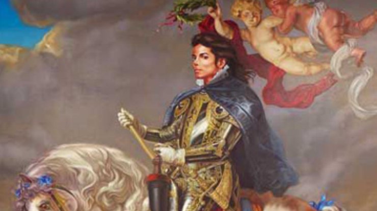 Найден неизвестный портрет Майкла Джексона на коне