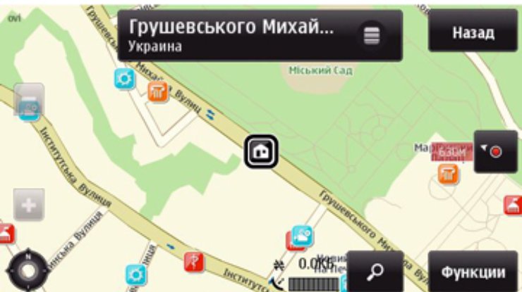 Появились подробные карты Украины для телефонов Nokia