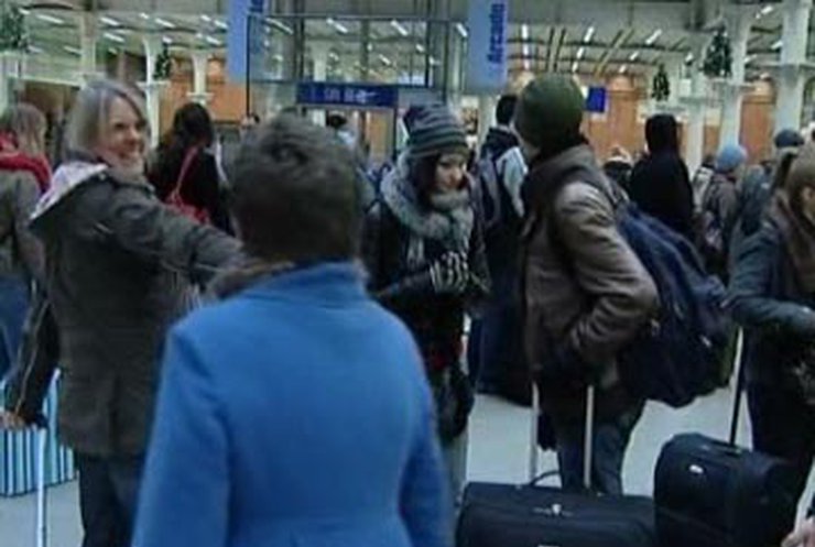 Непогода остановила поезда под Ла-Маншем