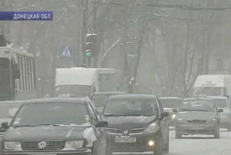 В Донецкой области не прекращается снегопад