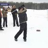 В Харькове играли в гольф на снегу