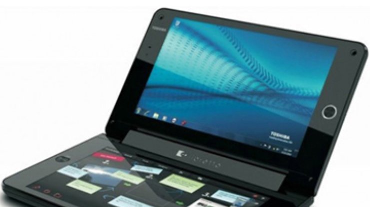 Toshiba представила ноутбук с двойным сенсорным экраном
