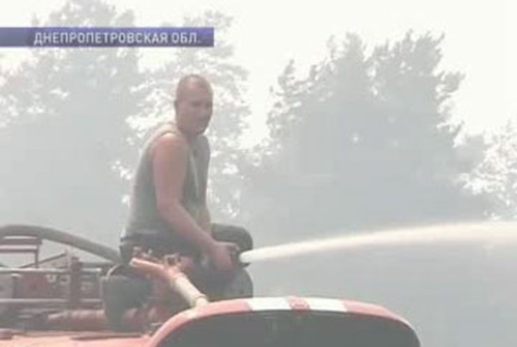 В Новомосковском лесничестве продолжается борьба с огнём