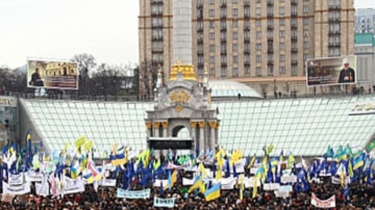 Митингующие предприниматели перекрыли центр Киева