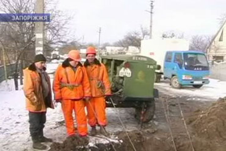 Запорожский водопровод не выдержал мороза
