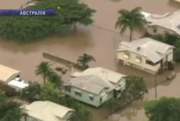 Австралийский город Квинсленд полностью затоплен