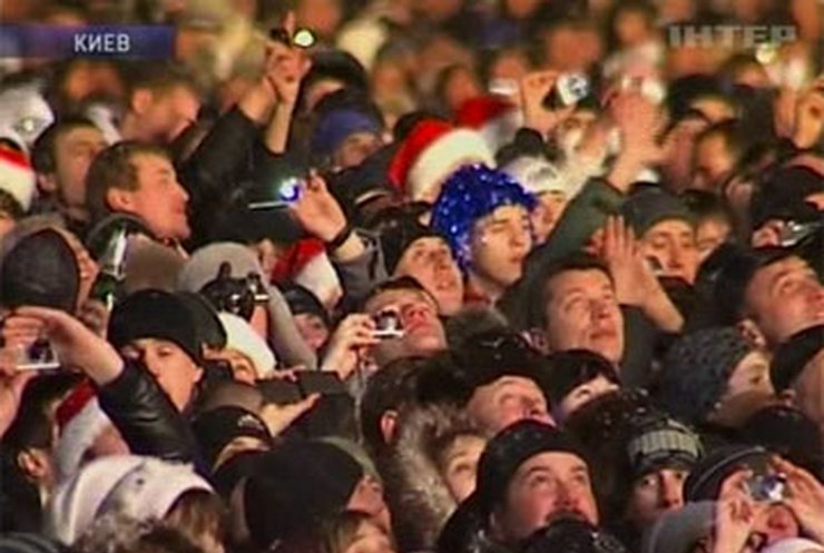 Как встретил Новый год Майдан Независимости