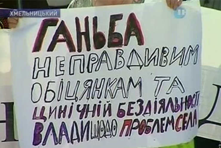 Украинские селяне протестуют против низких закупочных цен на молоко