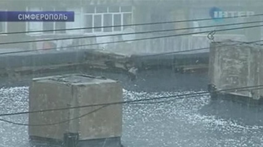 В Симферополе подсчитывают убытки от града