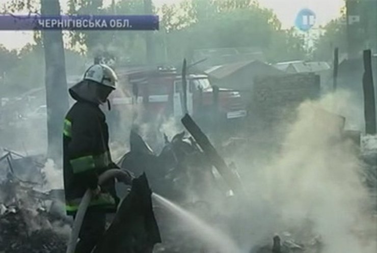 В Черниговской области произошел крупный пожар