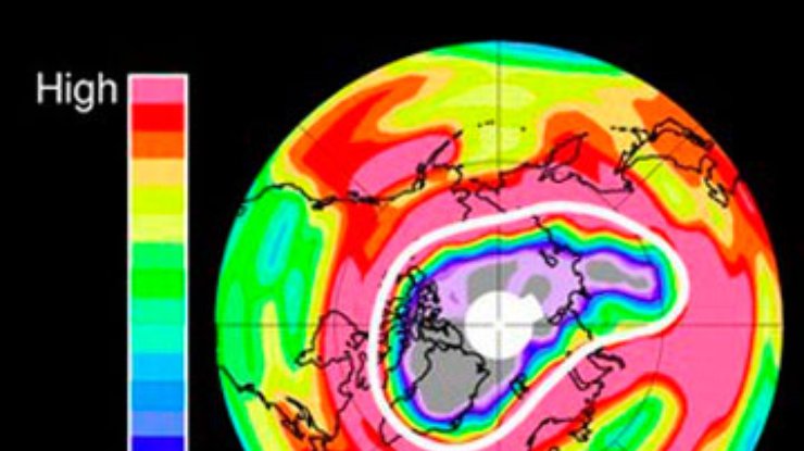 Озоновая дыра в Арктике достигла рекордных размеров
