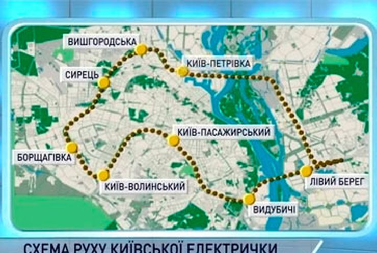 В Киеве запустили кольцевую городскую электричку