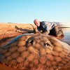 В Аргентине рыбак поймал 127-килограммового гигантского ската