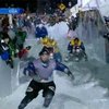 Хоккеисты провели соревнования конькобежцев