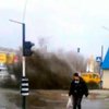 В Луганске забил гейзером фекальный источник (видео)