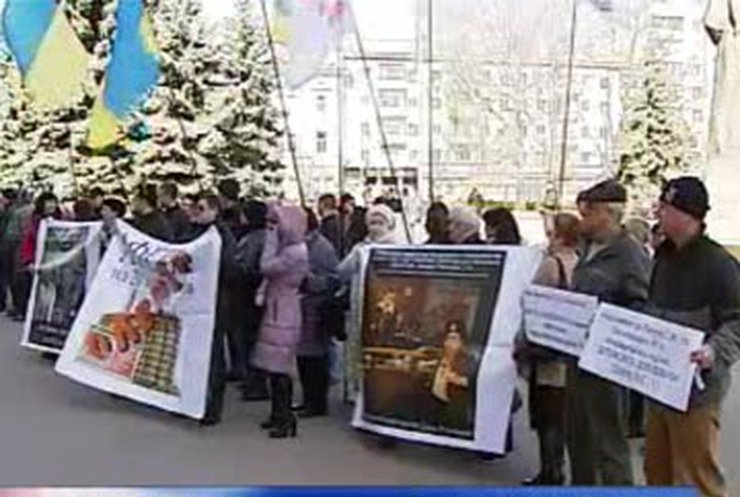 В Житомире обманутые инвесторы жилого дома вышли на акцию протеста