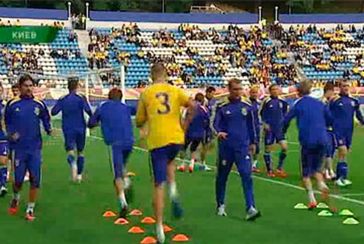 Сборная Украины провела открытую тренировку на стадионе "Динамо"