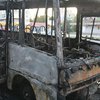 Огонь из приборной панели уничтожил маршрутку в Херсоне