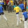 Во Львове сборная Украины на ходулях обыграла французов со счетом 2:1