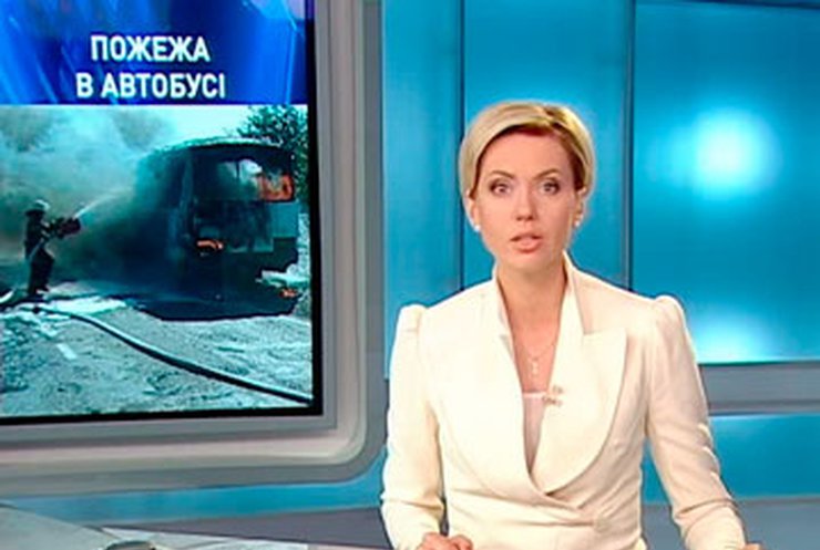 Пассажирский автобус сгорел под Киевом
