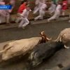 Забег быков и людей в испанской Памплоне не обошелся без раненых