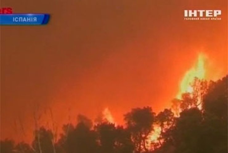 Испанские леса оказались в плену лесных пожаров