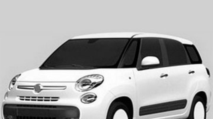 Появилось первое изображение семиместной версии компактвэна Fiat 500L