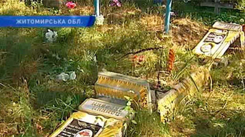 В Житомирской области пьяный подросток разбил более 40 могил