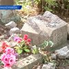 Днепропетровские правоохранители поймали вандала, разбирающего памятники на кладбищах