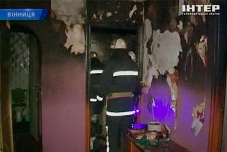 В Виннице горела многоэтажка