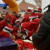 В Риге устроили массовый забег Санта-Клаусов