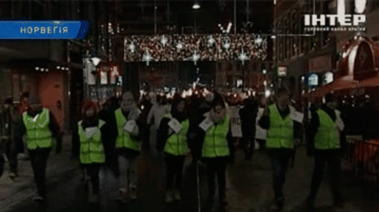 В Осло митинговали против вручения "Нобеля" Евросоюзу