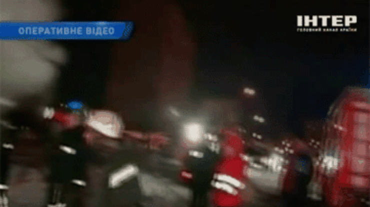 В Киеве сгорел грузовик