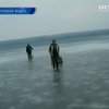 Запорожские спасатели сняли с льдины троих рыбаков
