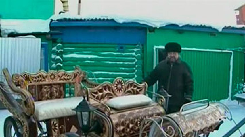 Казахстанский умелец изготовил свадебную карету повышенного комфорта